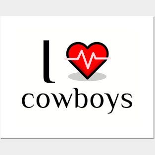 I heart cowboys Posters and Art